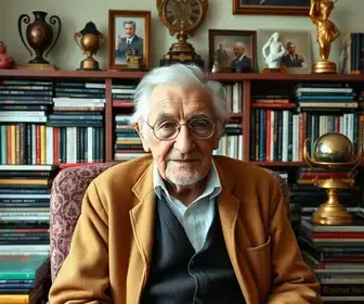 Aos 93 anos, ator vive em mansão com coleção de livros, CDs e troféus usada como refúgio para a família no Rio de Janeiro